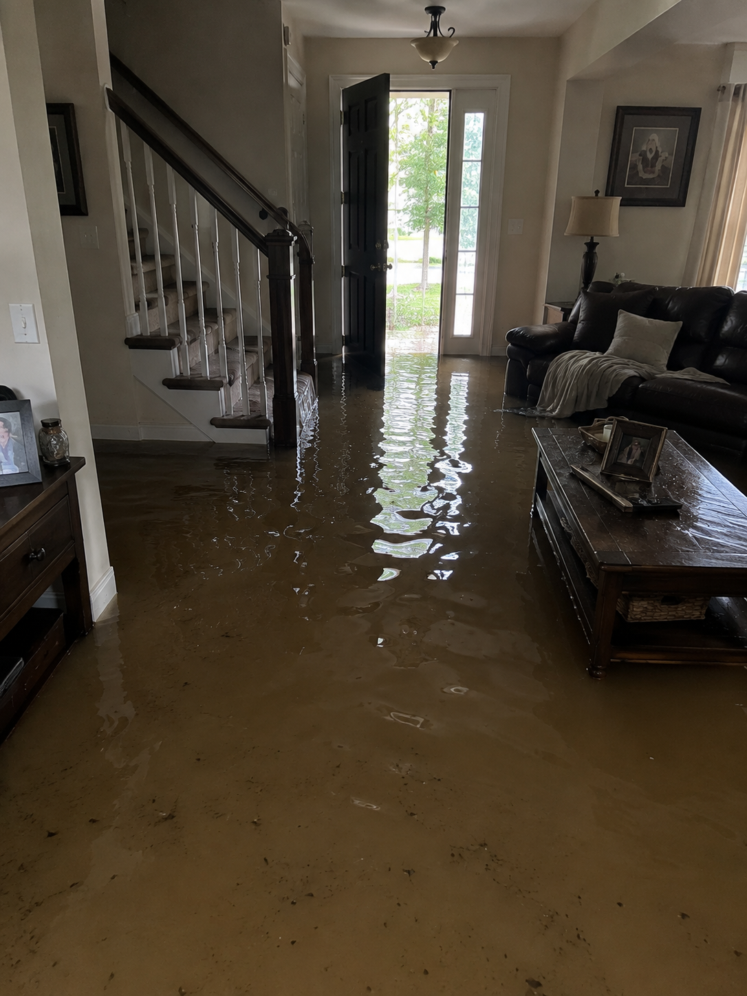 Real flood damage in a Salt Lake area home before response